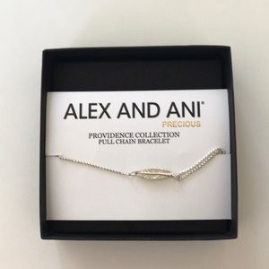 Alex and Ani Pull Chain feather bracelet